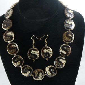 KAZURI Pebbles Earthen Clay Jewelry Bundle Set